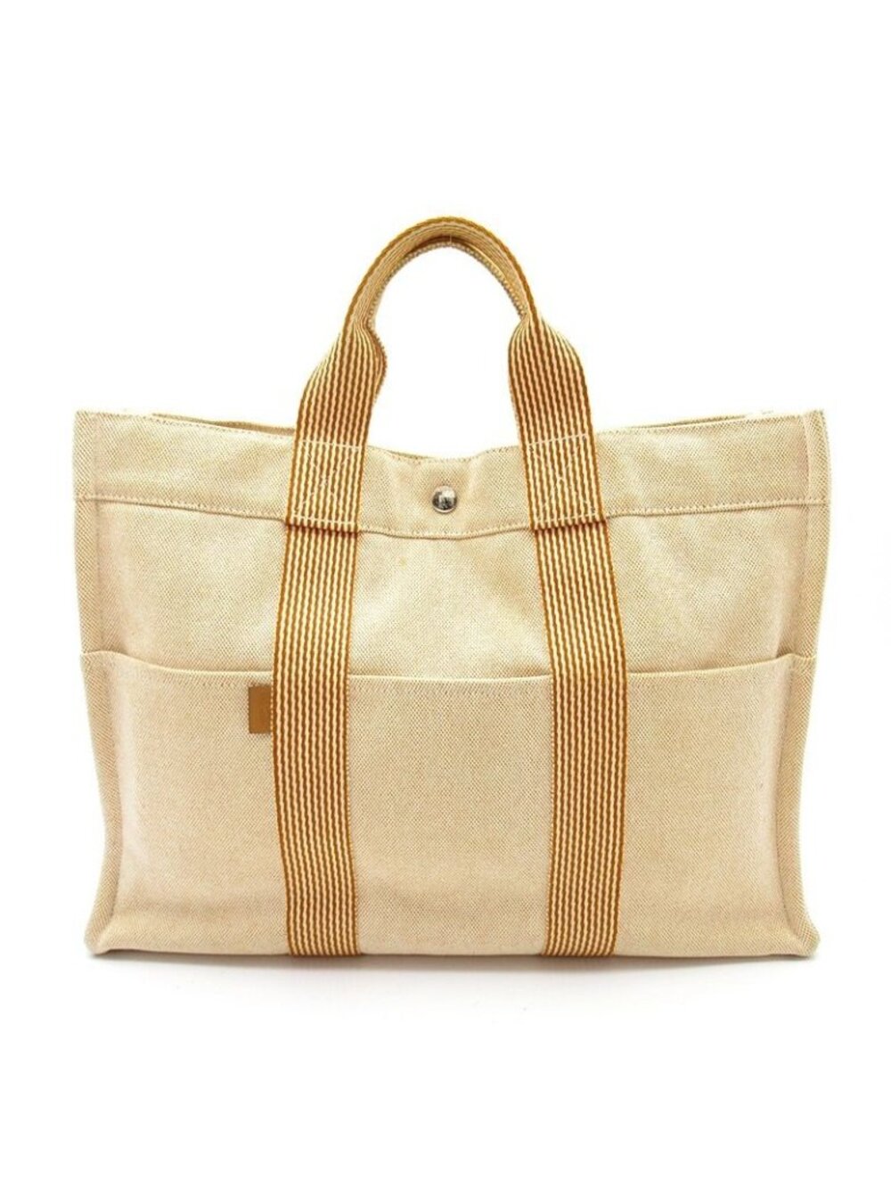 Hermes New Fourre Tout MM Toile H Tote Bag Orange